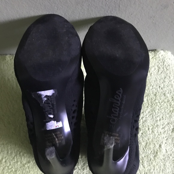 Charles David Black Open toe Ankle Boots - Picture 9 of 9